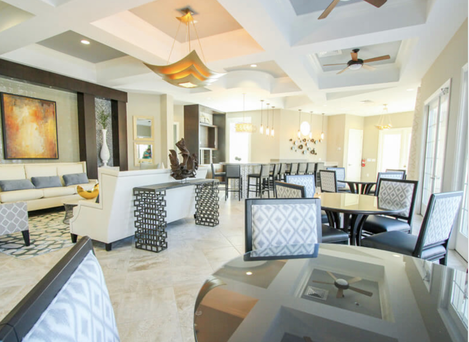 Resort clubhouse lounge